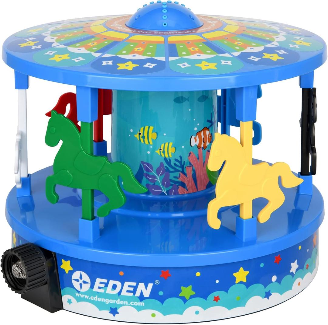 Eden 94136 Sprinkler for Yard Watering up to 2,800 sq. ft., Bundled with/Quick Connect Starter Set, Suitable for agricultural&horticultural use, Blue