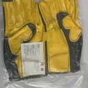 WESTWOOD FOX Gardening Working Gloves Leather Safety Thorn Proof Gloves for Mens & Women Flexible Heavy Duty Mechanic Gloves (Small, Yellow)