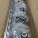 Kichler 30" 4-Light Vanity Bath Light in Brushed Nickel, Modern Bathroom Light with Clear Satin Etched Glass, (30" W x 8" H), 5338NIS