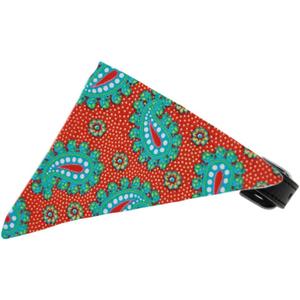 Mirage Pet Products Pretty Paisley Bandana Pet Collar, Size 20, Black/Red