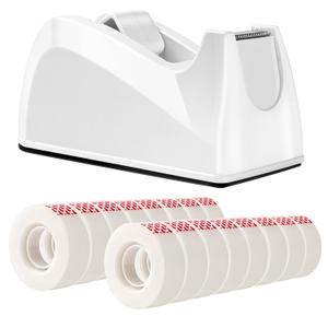 Amazon Basics Tape Dispenser with Refill Rolls - 3/4" x 1300" (36 yds), 16 Pack, Matte Finish