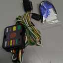 Powered 3-to-2 Wire Splice-in Trailer Tail Light Converter, Vehicle 4-Pin Wiring Harness Multi-Function W/ 10-amp Fuse Black, 1 Set