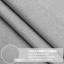 Faux Linen 100% Blackout Curtains for Bedroom, Black Out 45 Inch Curtains, Room Darkening Curtains for Living Room, Short Curtain Grommets Drapes, Thermal Curtains(2 Panels, Light Grey)