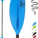 OCEANBROAD Carbon Fiber Kayak Paddle 90.5in/230cm, 86in/218cm for Adults Kayaking Boating Canoeing Oar with Paddle Leash