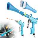 GOCCIDA Tornado Dry Car Cleaning Gun Detailing Interior Dryer Air Blow Gun for Car Detailing Air Gun Car Dust Cleaner Air Compressor Blower Gun with Nozzle and Auto Detailing Dusting Brush