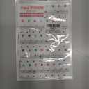 Piano Keyboard Stickers for 88/61/54/49/37 Key, Bold Large Letter Piano Stickers for Learning, Removable Piano Keyboard Letters, Notes Label for Beginners and Kids, Multicolor