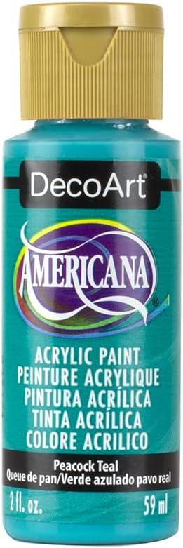 DecoArt Americana Acrylic Paint 2oz, Peacock Teal