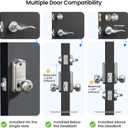 Veise VE018 Smart Knob Handle Lock - Fingerprint, App Control, Keyless Entry for Front Door and Bedroom, Electronic Digital Keypad, Auto Lock, Remote Access Sharing, IP55 Weatherproof, Satin Nickel