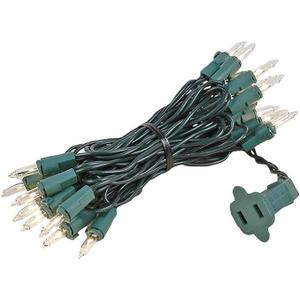 Novelty Lights 5 Feet 20 Bulbs Vintage Short Mini Light String, Clear Bulbs on Green Wire, 4-Inch Spacing Fairy Lights, Connectable End-to-End, UL Listed for Indoor/Outdoor