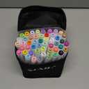 SFAIH Alcohol Markers Fine & Chisel - 50 Colors Dual Tip Coloring Markers for Adult Coloring Sketch Illustration, Ideal Gifts for Artist Adult Beginners, [Greeting Card & Leather Storage Box]