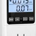 Upgraded Watt Meter, Watt Usage Meter Plug Home Energy Monitor Consumption, Electricity Usage Monitor, Energy Voltage Amps Kill Tester with Backlight, Overload Protection, 8 Modes Display