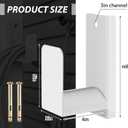 CroBlissful Garden Hose Holder Wall Mount Garden Water Hose Hanger Metal Line Hanger Holds Over 100' Heavy Duty Bracket for Outside Expandable Extension Cords Ropes Holder(White)