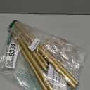 Gold Decorative Crystal Curtain Rods:36-88 Inch Heavy Duty Adjustable Window Curtains Rods for Bedroom Living Room, Brass Golden Modern Girly Acrylic Drapery Rod with Sheer Bling Foil Finials