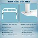 Adjutsted Couch Chair Sofa Lift Assist Rail Handrail Bar for Elderly, White