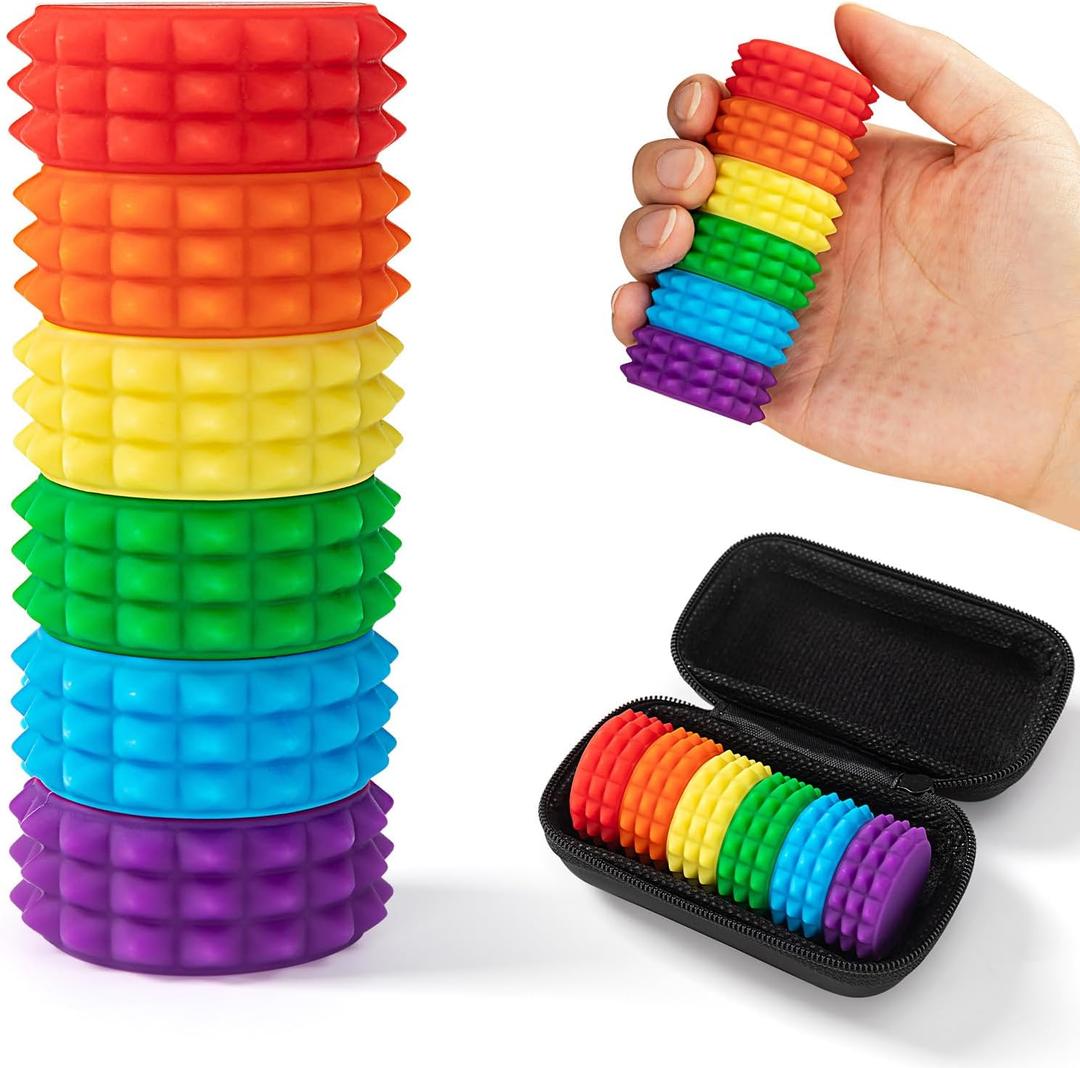3Pack Spiky Fidget Toys for Adults Fun Sensory Stress Relievers, Anxiety & Focus Toys for Autistic Adults, Unique Gift Idea