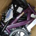 BlessReach Steerable Knee Walker Deluxe Medical Scooter for Foot Injuries Compact Crutches, with Dual Rear on-Wheel Brake and Shock Absorption Under The Knee pad（Purple）