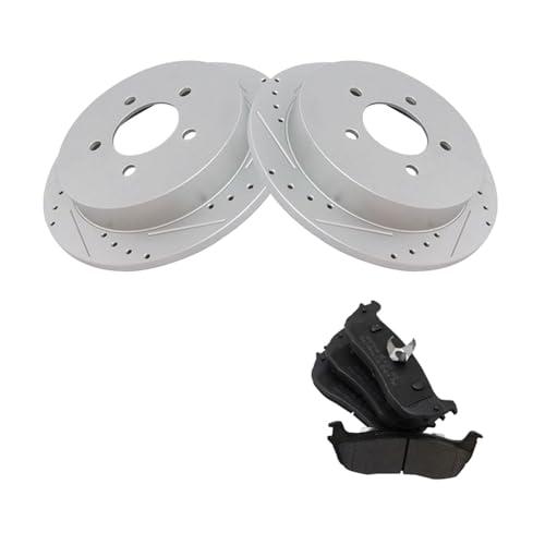 chengdelong Brake Pads & Rotors Kit Rear Side Semi-Metallic and for Ford for F150 1997-2003 Heritage 2004 for Lincoln for Navigator 1998-2002 855745007
