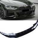 MUCO 3pcs Front Bumper Lip Spoiler Kit Compatible with BMW 4 Series G24 G26 420i 430i I4 M50 M Sport 4Doors G22 G23 M440i 20 21 22 23 24 Gloss Black Front Bumper Lip Spoiler Lip Lower Bumper Body