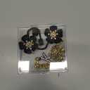 Straw Covers for Stanley Cup Accessories: Black Decorations for Stanley 30 oz & 40 oz Tumbler with Handle, Bling Letter Charms and Flower Silicone Straw Cap Topper, Trendy Stuff for Teen Girls & Women