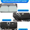 leechio 1 PC Car Windshield Sun Shade, Sun protection and heat insulation windshield sunshade, 57" x 31.5" Foldable UV Protection Keeps Vehicle Cool, for Cars, Trucks, SUVs (Silver)