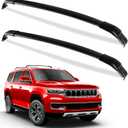 Roof Rack Cross Bars 220lbs Compatible with Jeep Wagoneer & Grand Wagoneer & Wagoneer L & Grand Wagoneer L 2022-2026, Heavy Duty All-Metal Aluminum Roof Rails Crossbars Cargo Canoe Black