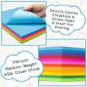 Hygloss Bright Colored Cardstock - 8.5x11-Inch, 12 Assorted Colors, 48 Sheets, 65 lb/ 176 gsm, Fade-Resistant, Acid-Free Color Card Stock Paper
