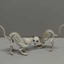 JOYIN 2 PCS Skeleton Cats Halloween Decorations Set Animal Courtyard for Photo Props Indoor Outdoor Decorations, Trick or Treat Decor, Spooky Scene Party Favors (7 * 7.9 * 3 inches)