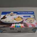Nostalgia Jet-Puffed Tabletop Indoor Electric S'mores Maker - Smores Kit With Marshmallow Roasting Sticks and 4 Compartment Trays for Graham Crackers, Chocolate, Marshmallows - White