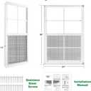 24" x 36" Shed Windows 2 Pack, Small Sliding Window with Tempered Glass & Metal Mesh Screen, Flush Mount Windows for Shed Chicken Coop Barn Household Garage Basement Cabin Playhouse