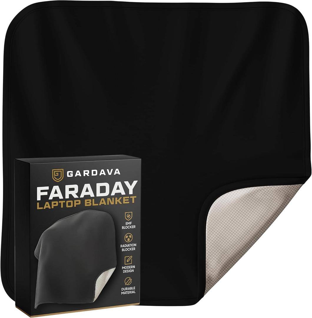 Faraday Blanket - New for 2026 - Protection Faraday Fabric Technology for Electromagnetic Shielding from Laptop, Cell Phone, and Wireless RF Emissions, 3rd Party Tested, Black