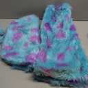 Shihanee 2 Pcs Winter Furry Costume Accessories, Womens Furry Leg Warmers Faux Fur Hat for Warm Thanksgiving Christmas Party (Adult Size, Blue and Purple)