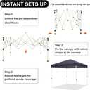 Northroad 8X8 FT Pop Up Canopy, Outdoor Instant Canopy Tent w/Carrying Bag, Portable Gazebo Shelter for Wedding Party, Commercial Event, Patio, Garden, Beach -Dark Grey