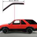 Lightronic Extra Durable Clip-on in-Channel Auto Vent Window Visor, Fits 1994-2003 Chevrolet S10 & GMC Sonoma, 1995-2005 Chevy Blazer & GMC Jimmy, UV-Protect Rain Guard Wind Deflector, Smoke, 2Pcs