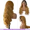 Belaved 30 Inch 13X4 Lace Front Wigs Human Hair Honey Blonde with Black Roots 1B/27 Ombre Lace Front Wig Human Hair Pre Plucked with Baby Hair 180% Highlight Glueless