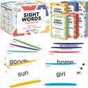 Springflower 600 Sight Words Flash Cards, Dolch & Fry High Frequency Flash Cards for Kindergarten Homeschool Supplies, Games for Kids Pre-K, 1st, 2nd, 3rd Grade