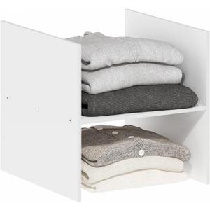 Furinno Cubicle Cube Insert, H-Shelf Cube Organizer, Fits into Furinno Extra Thick Cubes, for Organizers and Storage, White (Does not fit IKEA Kallax Shelving)