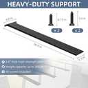 Hidden Island Countertop Support Bracket, Solid Heavy Duty Floating Shelf Bracket Straight Bracket for Granite/Wood/Concrete/Quartz Countertops, 1 Count, 36 Inch