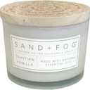 Sand + Fog Scented Candle - Tahitian Vanilla  Additional Scents and Sizes  100% Cotton Lead-Free Wick - Luxury Air Freshening Jar Candles - Perfect Home Decor  12oz