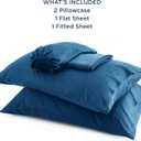 Bedsure Queen Sheet Set, Rayon Derived from Bamboo, Cooling Sheets, Deep Pocket Up to 16", PureWoven, Breathable & Soft, Hotel Luxury Silky Bedding for Hot Sleepers, Teal
