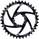 YBEKI Narrow-Wide Chainring 30T-38T - CNC 7075-T6 Aluminum MTB Chainwheel for SRAM GXP/XX1/X01 (3mm/6mm Offset) | Eagle Tooth Design | Ultra-Light 60-80g | Hard Anodized Black