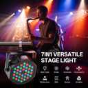 U`King LED Par Lights DJ Stage Light RGB 36 LED with Sound Activated Remote Control DJ Uplighting for Wedding Party Club Christmas Stage Lighting (8 Packs)