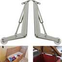 250N Heavy Duty Soft Close Lid Support Hinge, Chest Hinges Heavy Lid Hinges for Wooden Box Trunk Large Toy Box Hinges Soft Close Slow Lowering Support 80lbs/2pcs (Hingex)