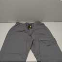 TBMPOY Men’s Linen Pants Casual Lightweight Beach Summer Pants Elastic Waist Slim Fit Trousers Dark Grey