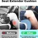 Car Seat Leg Extender Cushion, Memory Foam Under-Thigh Support for Drivers | Car Seat Extender Leg Support, Breathable PU Leather, Non-Slip Fit for Driver Seats & Office Chairs, Long Drives & Road Trips