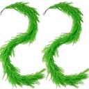 12FT2 * 6FT Artificial Norfolk Pine Garland, 2025 Lime Green Christmas Garland Realistic Touch for Mantel Table Fireplace Staircase Door Indoor Outdoor Christmas Decorations