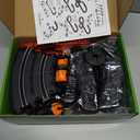 3-in-1 Slot Car Race Track Set with 4 High-Speed Cars, Electric Track, Dual Racing Game with Lap Counter & 2 Controllers, and Circular Overpass Design  Toy Gift for Boys Kids Ages 4-6 6-8 8-12