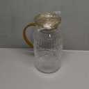 Amzcku Glass Pitcher with Lid, 68 oz/ 2 Liter Vintage Water Pitcher,Glass Water Carafe for Cold Brew, Coffee, Lemonade, Iced Tea,Beverage, Heat Resistant Water Glass Jug 1Pack