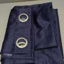 Superior Semi Blackout Curtains - Classic Linen Design - 52" x 63" - Grommet Header - Sun Blocking & Room Darkening Drapes for Bedroom, Living Room - Set of 2 Panels - Navy Blue