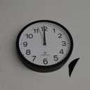 Atomic Wall Clock Analog 10 Inch Battery Operated Modern Decorative for Living Room Kitchen Office Bedroom Bathroom(Black)