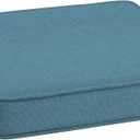 Arden Foam Outdoor Double Welted Dining Seat Cushion, 19 x 19, Made with ProFoam, Rain-Proof, Fade Resistant, Denim Blue Woven Solid